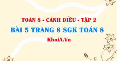 Bài 5 trang 8 Toán 8 Cánh Diều Tập 2